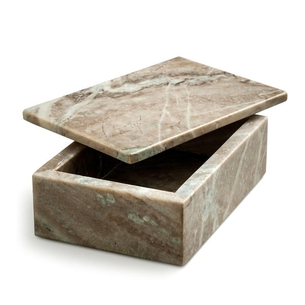 Brązowe marmurowe pudełko NORDSTJERNE, 10x15 cm