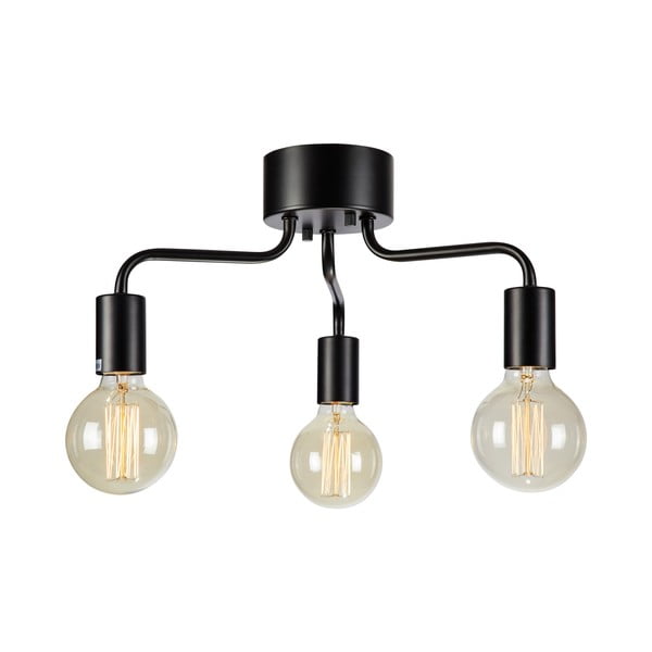 Czarna lampa sufitowa z metalowym kloszem 38x38 cm Avery – Markslöjd