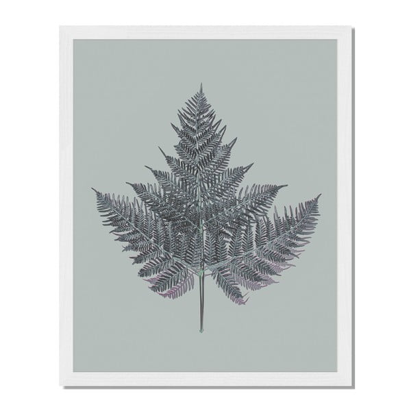 Obraz w ramie Liv Corday Scandi Fern Leaf, 40x50 cm