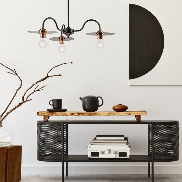 Czarna lampa wisząca − LAMKUR-image-1