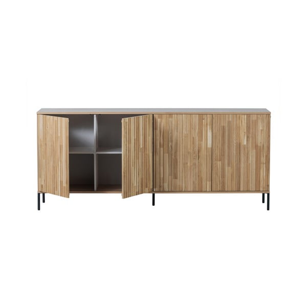 Komoda w dekorze dębu w naturalnym kolorze 200x85x44 cm Gravure – WOOOD-image-3