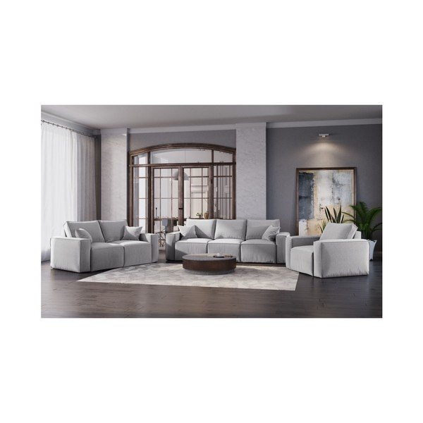 Jasnoszara sofa Cosmopolitan Design Miami, 180 cm-image-4