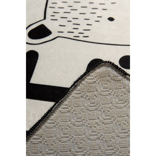 Czarno-biały antypoślizgowy dywan dziecięcy Conceptum Hypnose Little Bear, 100x160 cm-image-3