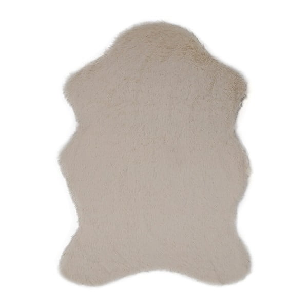 Kremowy dywan ze sztucznej skóry Tavsantuyu Cream, 80x105 cm