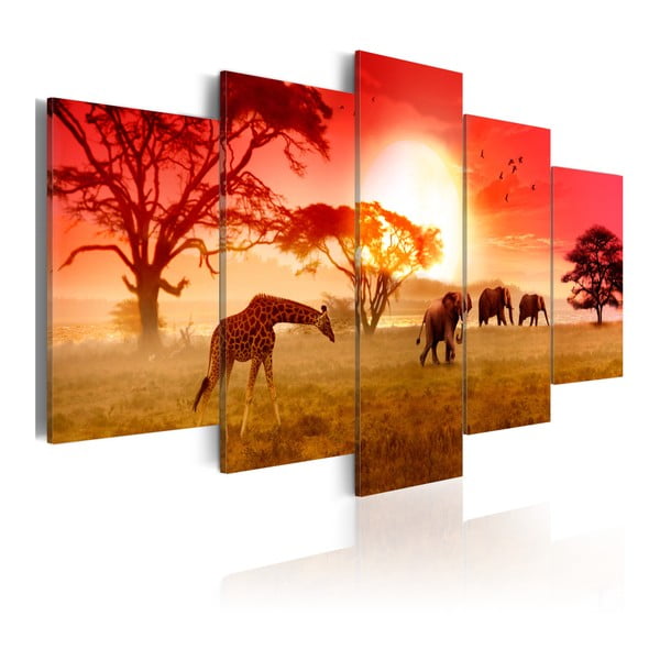 Wieloczęściowy obraz na płótnie Bimago Colours Of Africa, 100x200 cm