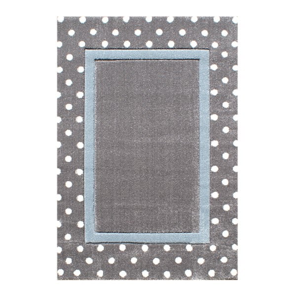 Niebiesko-szary dywan dziecięcy Happy Rugs Dots, 160x230 cm