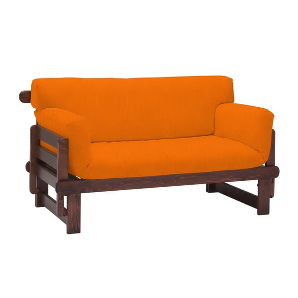 Pomarańczowa rozkładana sofa dwuosobowa 13Casa Karma