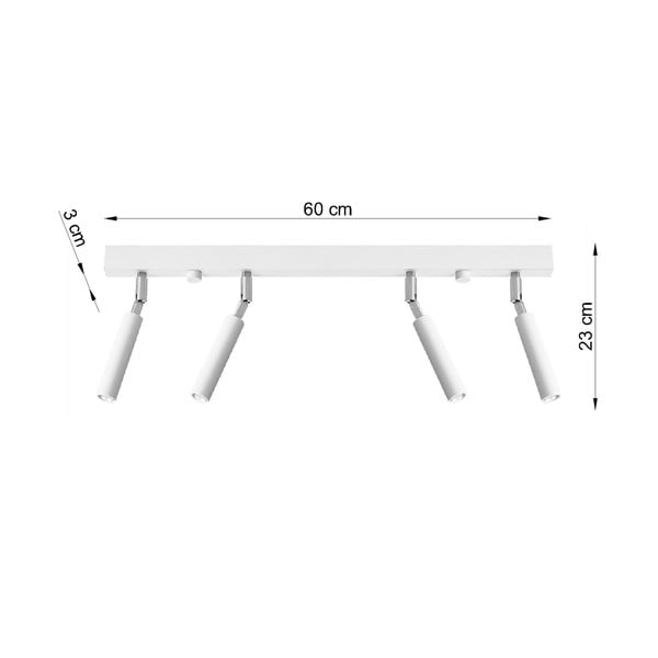 Biała lampa punktowa 3x60 cm Tiden – Sollux-image-2