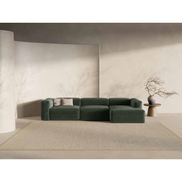 Zielony narożnik (prawostronny/z szezlongiem) Bergamo – Cosmopolitan Design-image-1