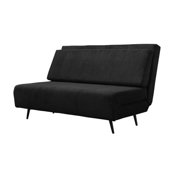 Antracytowa sztruksowa rozkładana sofa 140 cm Mallory – Støraa-image-2