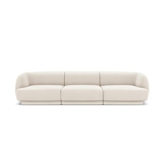 Beżowa aksamitna sofa 259 cm Miley − Micadoni Home