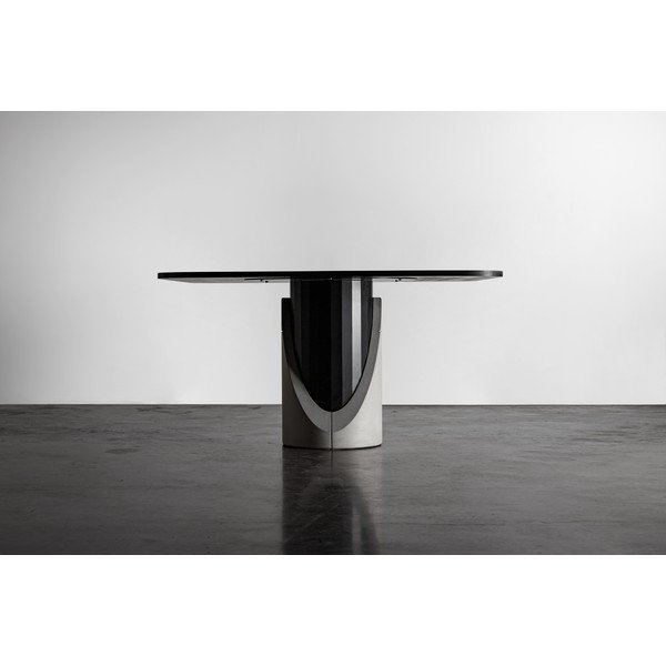 Stół z blatem w dekorze dębu 140x140 cm Sharp – Lyon Béton-image-1