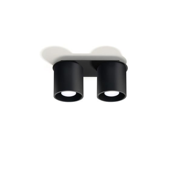 Czarna lampa sufitowa Sollux Roda