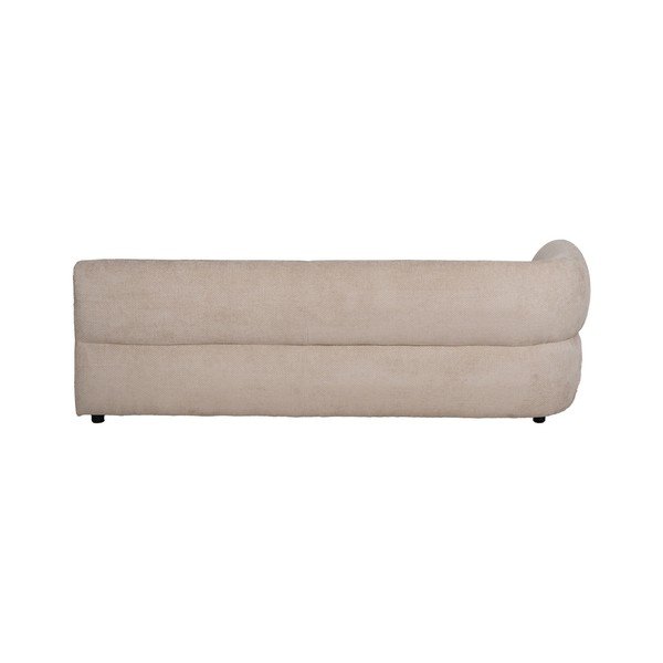 Beżowa sofa  z tkaniny szenilowej lewostronna 199 cm Minimal – Ixia-image-3