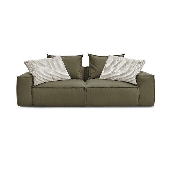 Zielona sofa z imitacji skóry 260 cm Boheme – Bobochic Paris-image-3