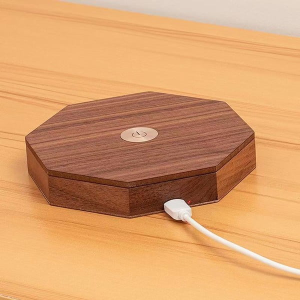 Dekoracja świetlna na USB w ciemnym naturalnym kolorze ø 12 cm Twist Hexagon – Gingko-image-4