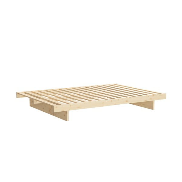 Naturalne łóżko dwuosobowe z litego drewna sosnowego 180x200 cm Kanso – Karup Design