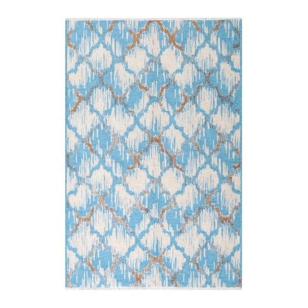 Oboustranný modro-hnědý dywan Vitaus Camila, 77x200 cm