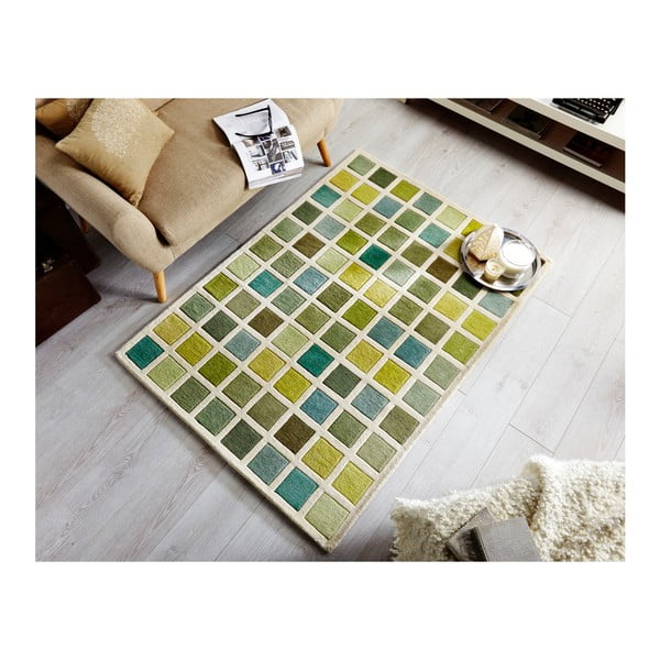 Zielony dywan Flair Rugs Illusion Abstract Blocks, 160x230 cm