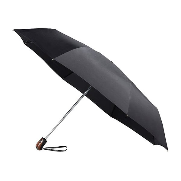 Czarna parasolka Ambiance Bois Minimal, ⌀ 98 cm
