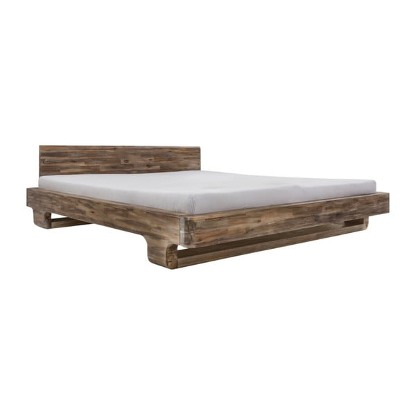 Łóżko dwuosobowe z drewna akacjowego Woodking June II., 180x200 cm