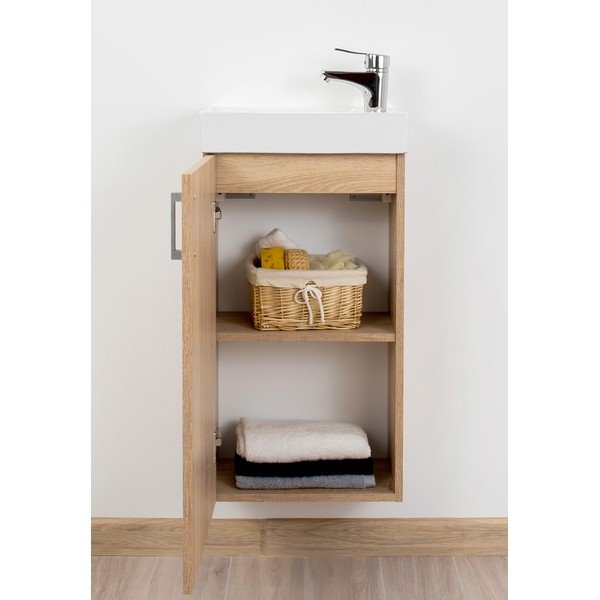 Niska wisząca szafka pod umywalkę w dekorze dębu 40x79 cm Oia – STOLKAR-image-3