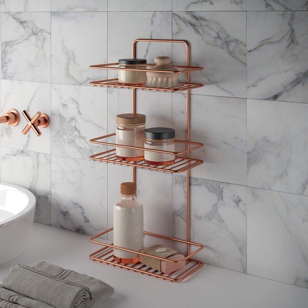 3-poziomowa półka łazienkowa Metaltex Copper-image-2
