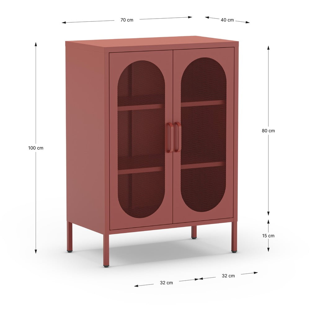 Ceglasta szafka 70x100 cm Diora – Marckeric (zdjęcie 7)