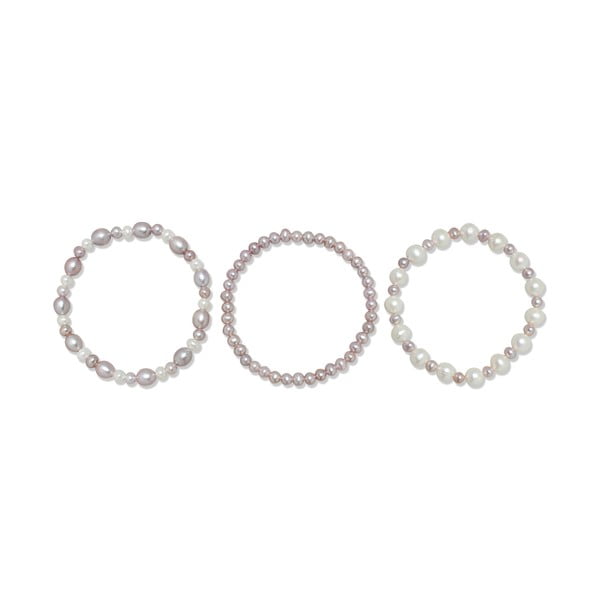 Zestaw bransoletek Yamato Pearls Lila, 3 szt.-image-1