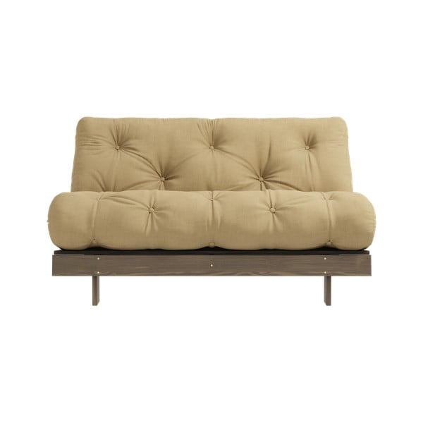 Musztardowobeżowa rozkładana sofa 140 cm Roots – Karup Design