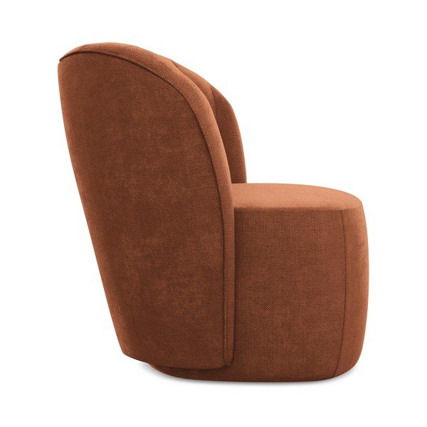 Fotel z tkaniny szenilowej w kolorze terakoty Keloa – Makamii-image-2