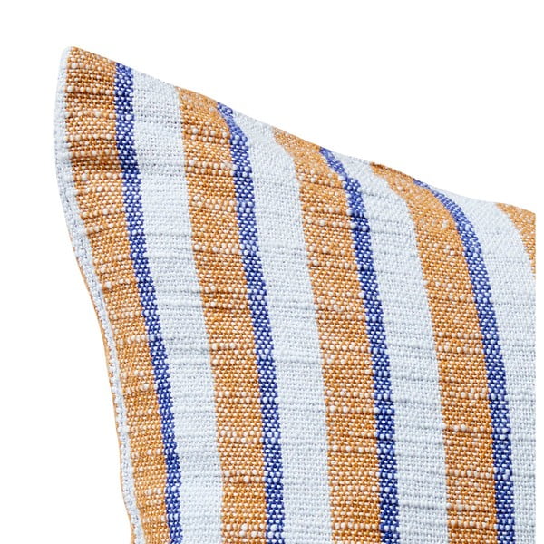 Niebiesko-brązowa bawełniana poduszka Hübsch Rita, 50x50 cm-image-2