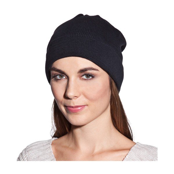 Czarna czapka Cosmo Plain Black-image-1