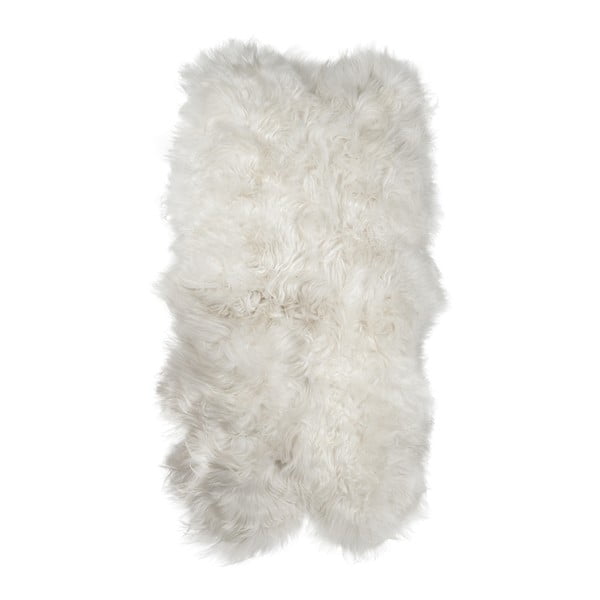Biały futrzany dywan z owczej skóry Arctic Fur Resco, 185x120 cm