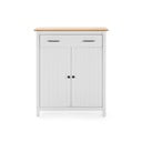 Biała wysoka komoda z litego drewna sosnowego 90x110 cm Miranda – Marckeric