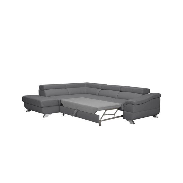 Szara lewostronna rozkładana sofa ze schowkiem Windsor & Co Sofas Gamma-image-2