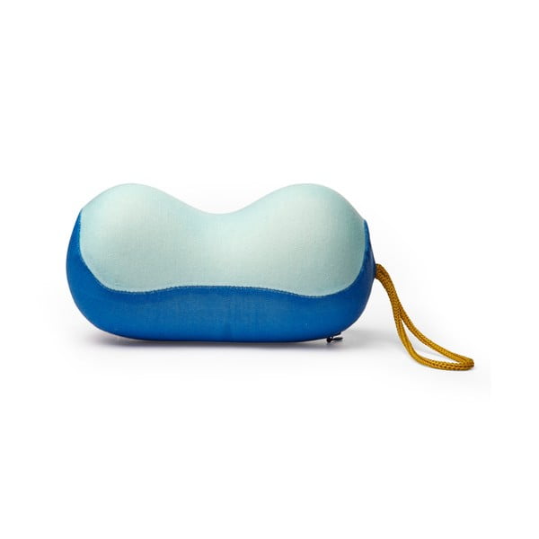 Niebieska poduszka podróżna z pamięcią kształtu Kikkerland Neck