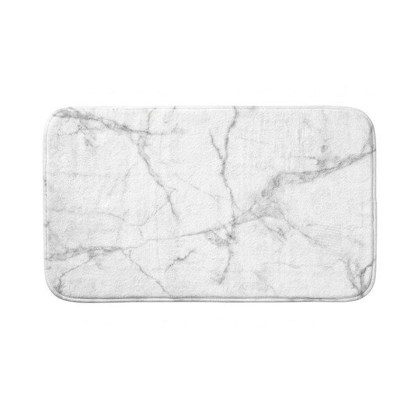 Biały/szary tekstylny dywanik łazienkowy 45x75 cm Marbre – douceur d'intérieur