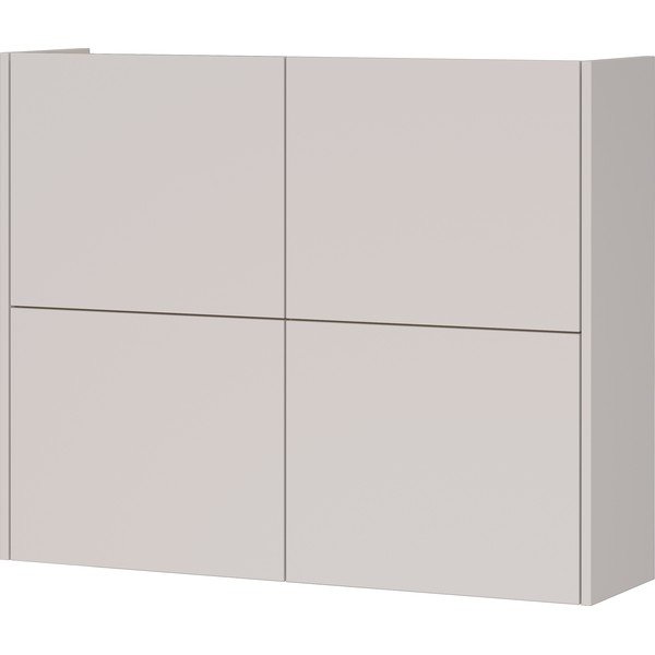 Kremowa szafka z matowym wykończeniem wisząca 97x79x27 cm Binetto – Germania