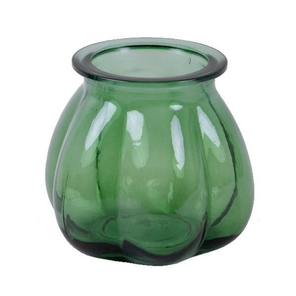 Zielony wazon ze szkła z recyklingu Ego Dekor Tangerine, wys. 16 cm