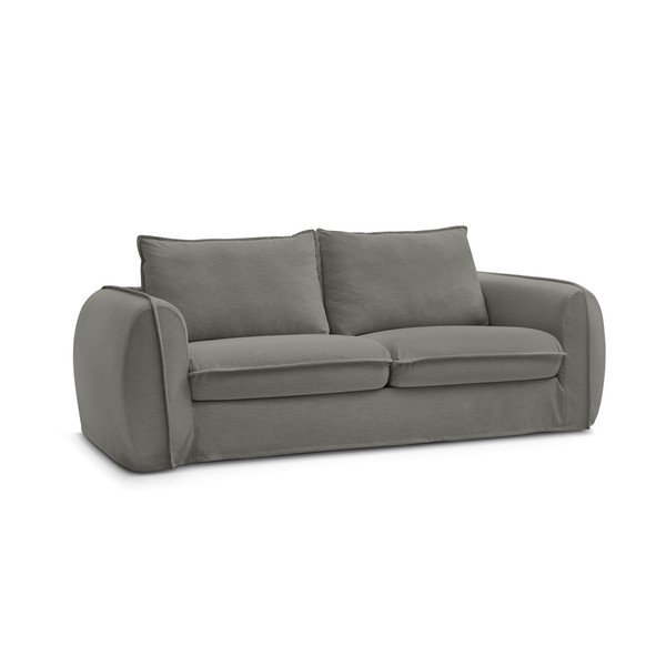 Ciemnoszara sofa do spania/rozkładana 236 cm Archimede – Bobochic Paris-image-3