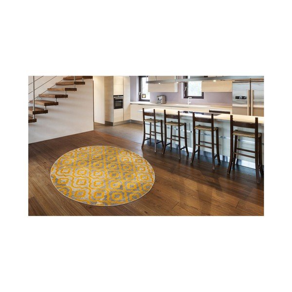 Żółty dywan Webtapetti Evergreen, 155 cm-image-3