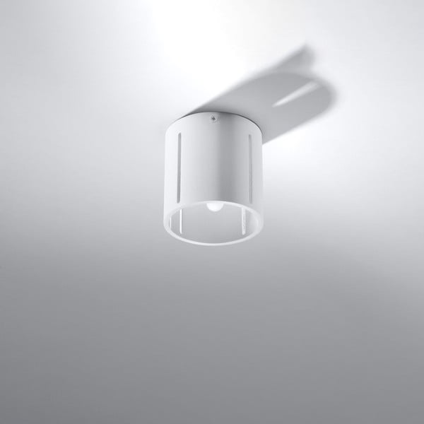 Biała lampa sufitowa z metalowym kloszem Vulco – Nice Lamps