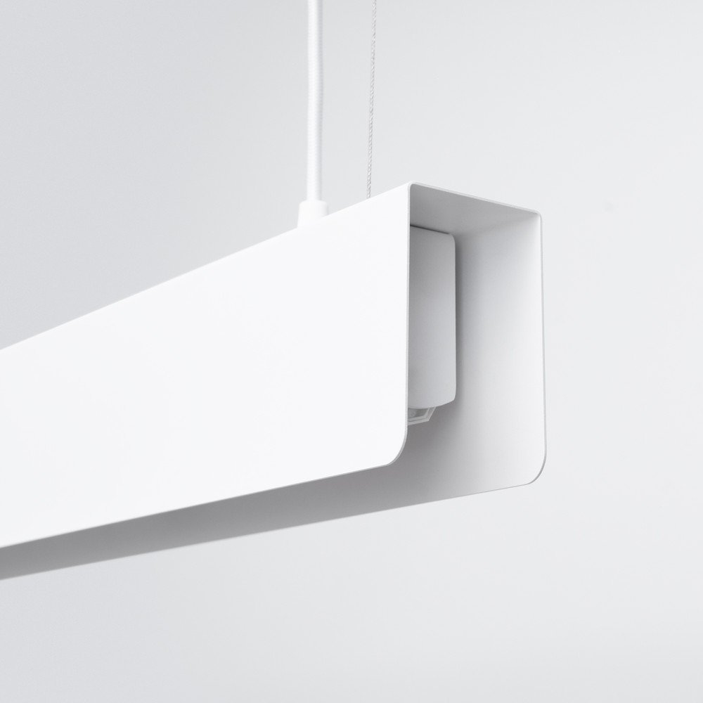 Biała metalowa lampa wisząca LED Nebula – Sollux (zdjęcie 3)