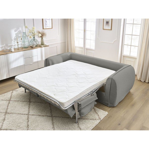 Ciemnoszara sofa do spania/rozkładana 236 cm Archimede – Bobochic Paris-image-1