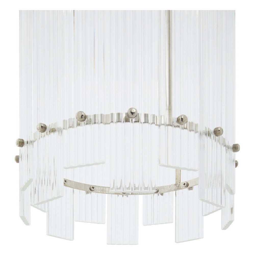 Metalowa lampa wisząca w kolorze srebra ze szklanym kloszem ø 27 cm Ritz – Premier Housewares (zdjęcie 7)