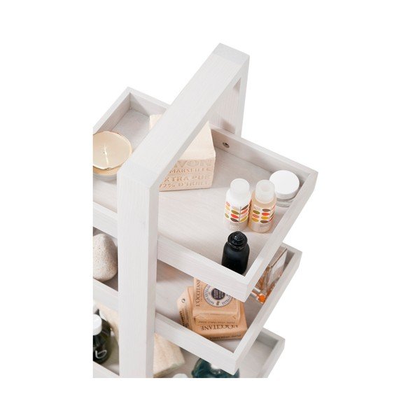 Biały regał z drewna dębowego Wireworks Caddy Quatro-image-1