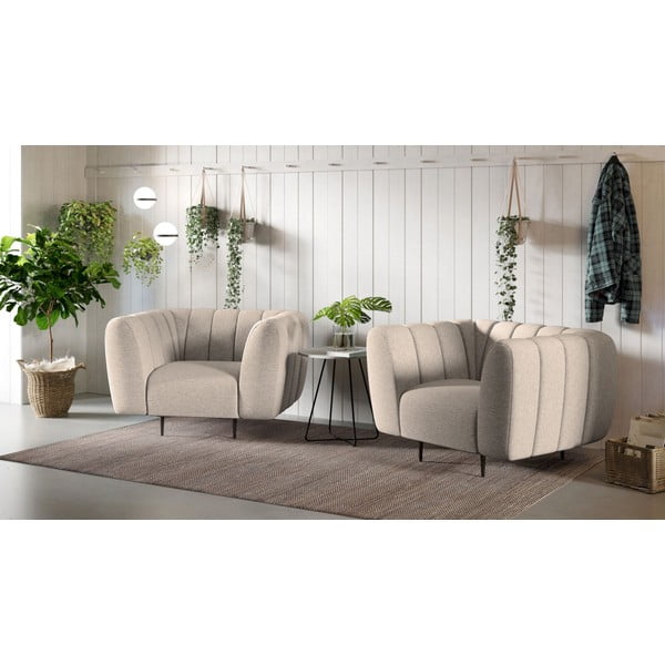 Beżowy fotel Shel – Ghado-image-4