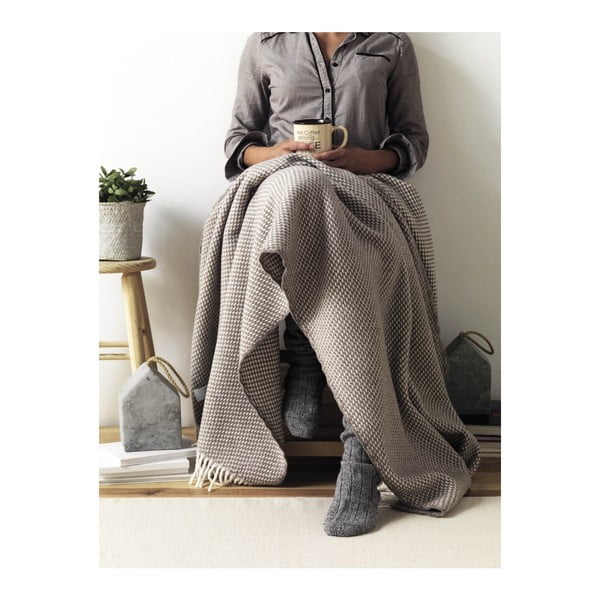 Ceglasty pled z domieszką bawełny Euromant Ruby, 140x180 cm-image-2