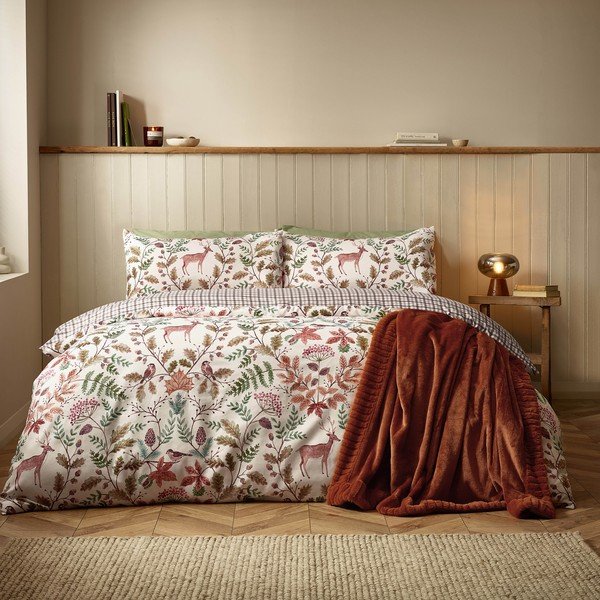Kremowa pościel dwuosobowa 200x200 cm Woodland Stag – Catherine Lansfield-image-4